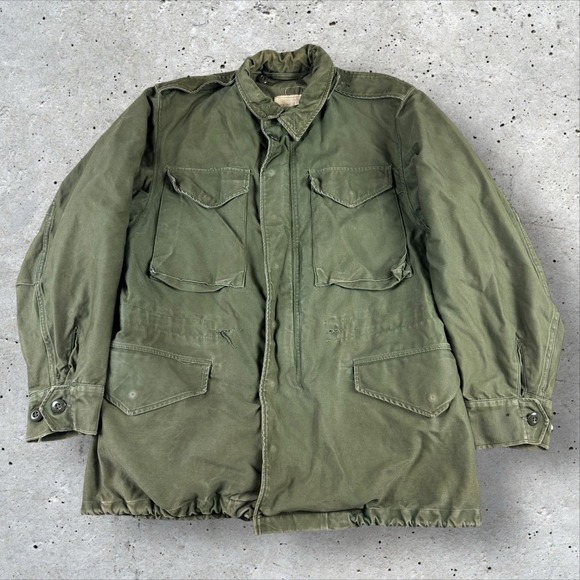 Vintage US Army M-1951 OG 107 Field Jacket Short Small 1965 M51 50s 60s‎ - Picture 1 of 7